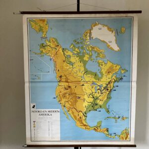 Wandkaart Noord- en Midden-Amerika
