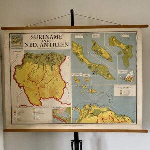 Kaart Suriname en Nederlandse Antillen