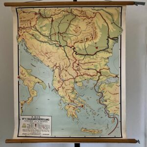 Schoolkaart Balkanschiereiland R. Bos