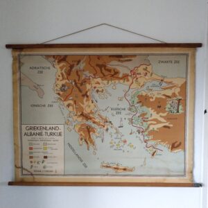 Schoolkaart Griekenland Albanië Turkije - Bakker en Rusch