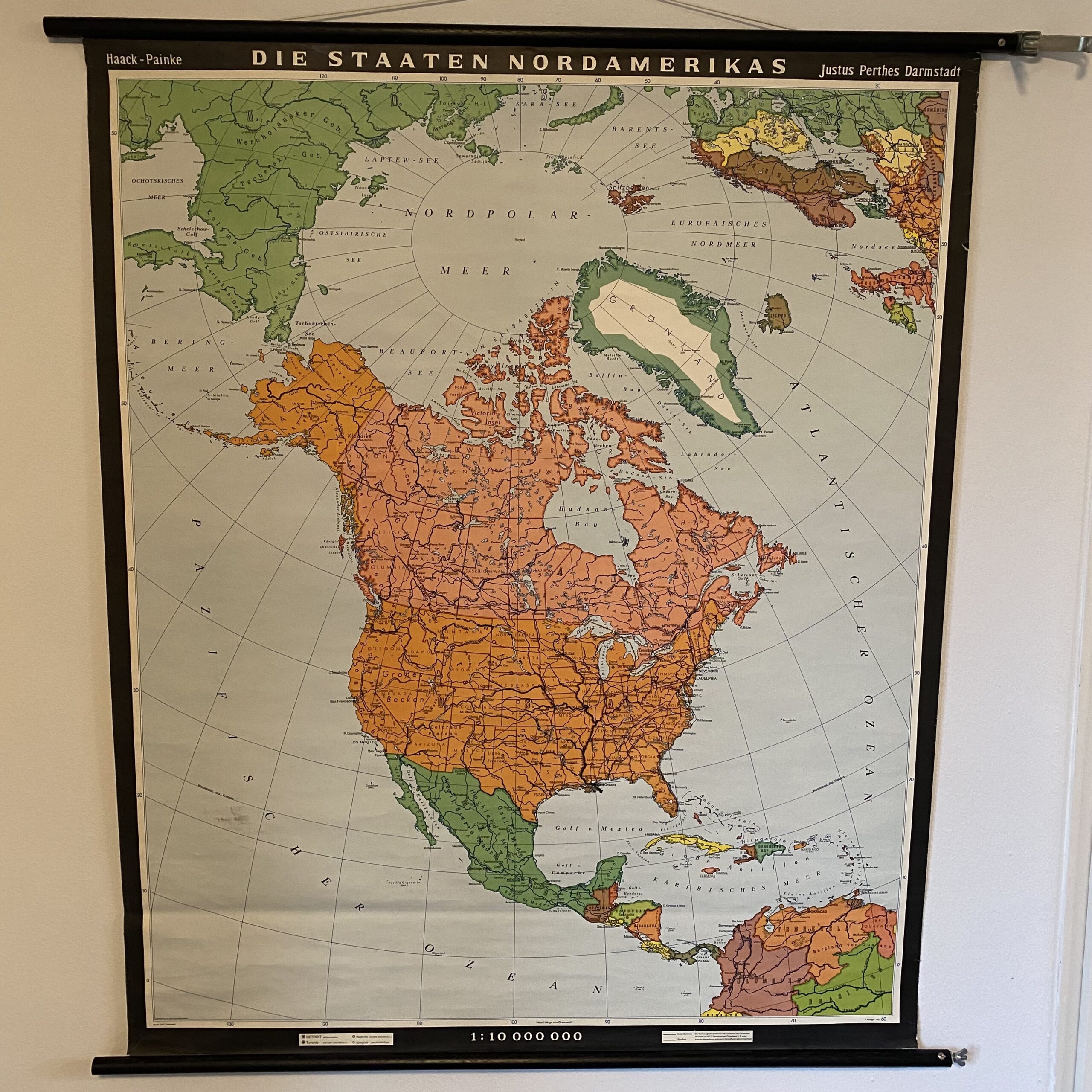 Wandkaart Noord-Amerika Haack Painke