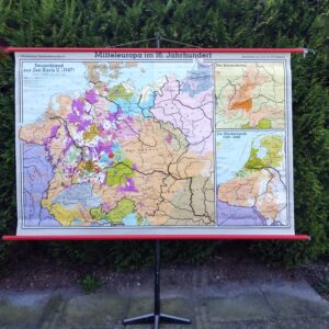 Grote wandkaart Mitteleuropa im 16. Jahrhundert