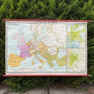 Wandkaart Europa in de 16e eeuw. Westermann