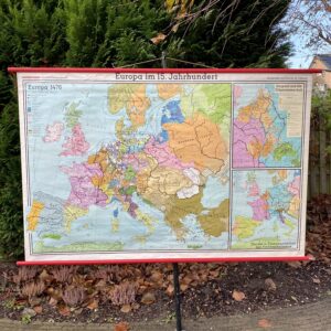 Wandkaart Europa in de 15e eeuw